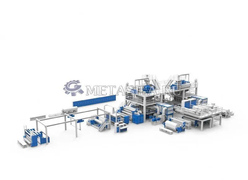 картинка Линия по производству спанбонда SMMS (2400 мм)  от интернет-магазина Метасила