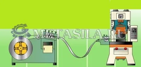 картинка Автоматический пресс 45 тонн для высечки балансировочных грузиков из стали (квадратная/круглая форма) от интернет-магазина Метасила