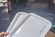 Партия посуды (тарелок) для клиента в Москве Привезли тарелки клиенту