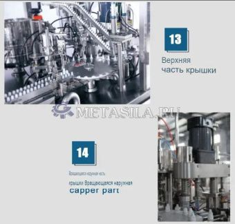 картинка Машина для розлива и закупорки жидкости в бутылки от магазина Метасила